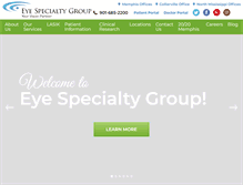 Tablet Screenshot of eyespecialtygroup.com